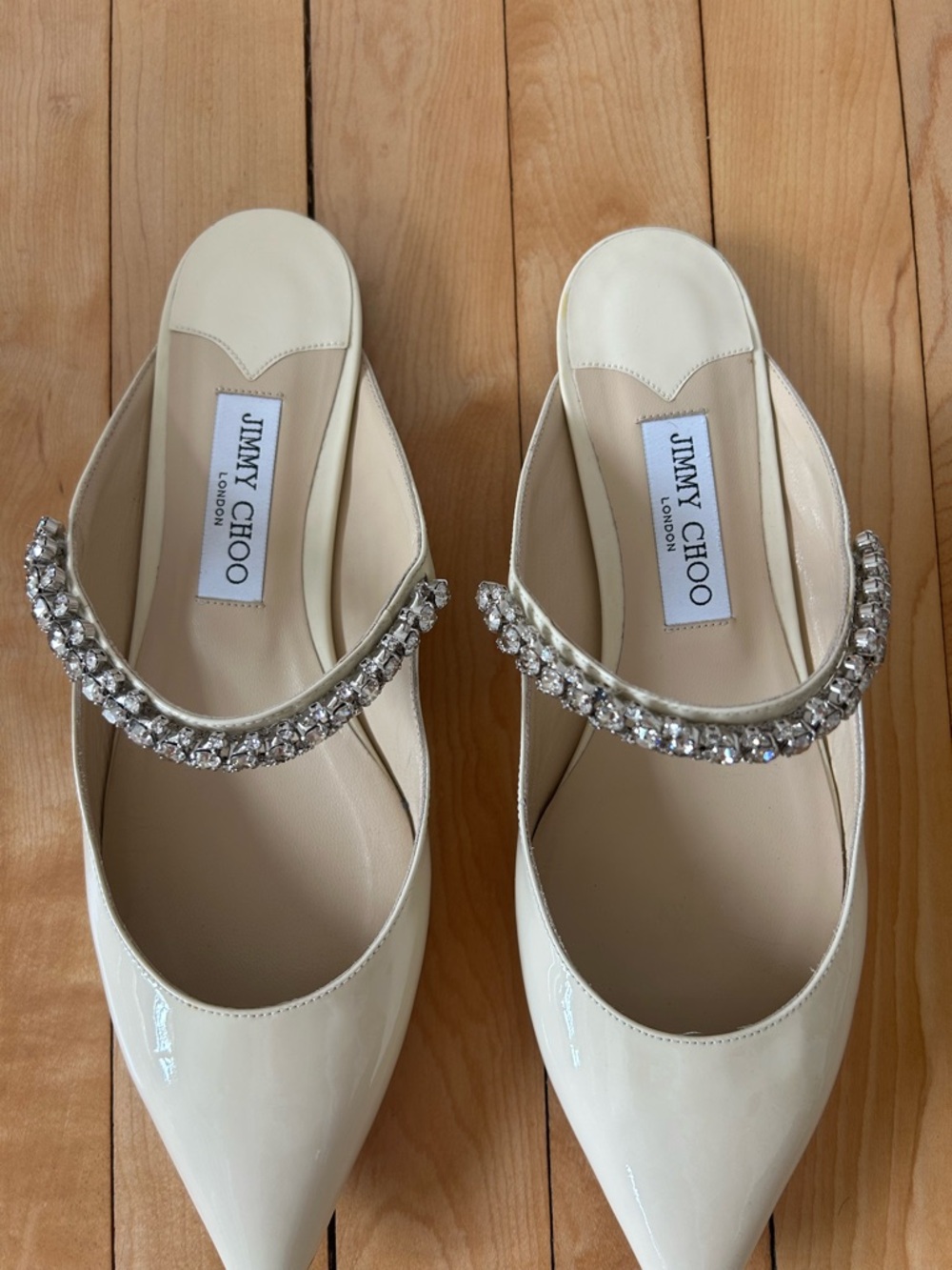 Jimmy Choo Off White “Linen” Bing Slip on Flats - 40 - Picture 9 of 9